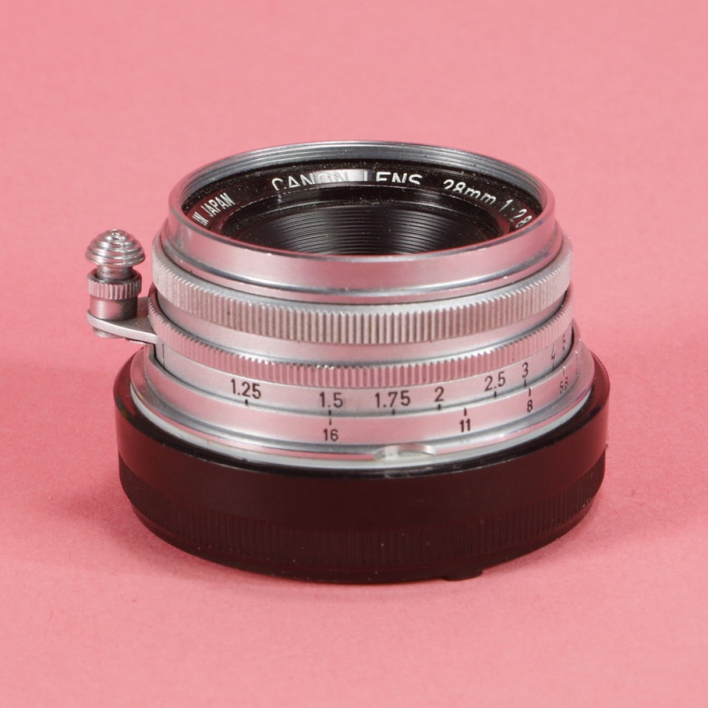 Canon 28mm f2.8 Lens for M39 with Leica M Adapter | Blue Moon Camera