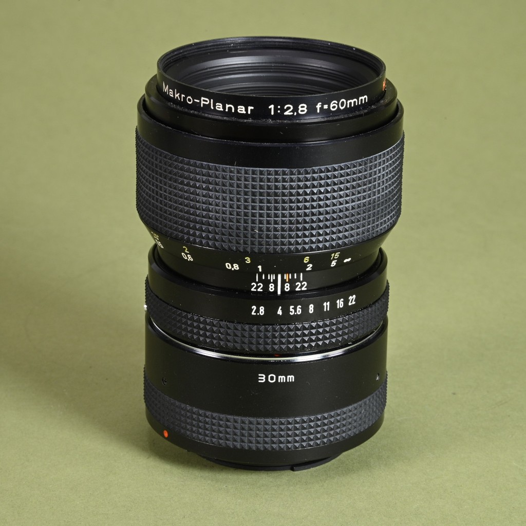 Carl Zeiss 60mm f2.8 Makro-Planar HFT Lens for Rollei QBM | Blue