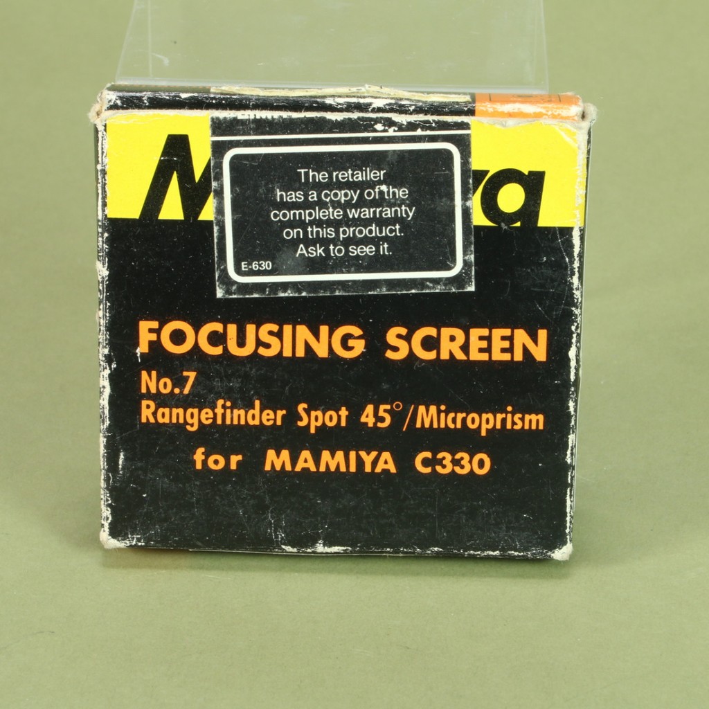 Used Mamiya C330 Focusing Screen No. 2 - Useful Mamiya TLR