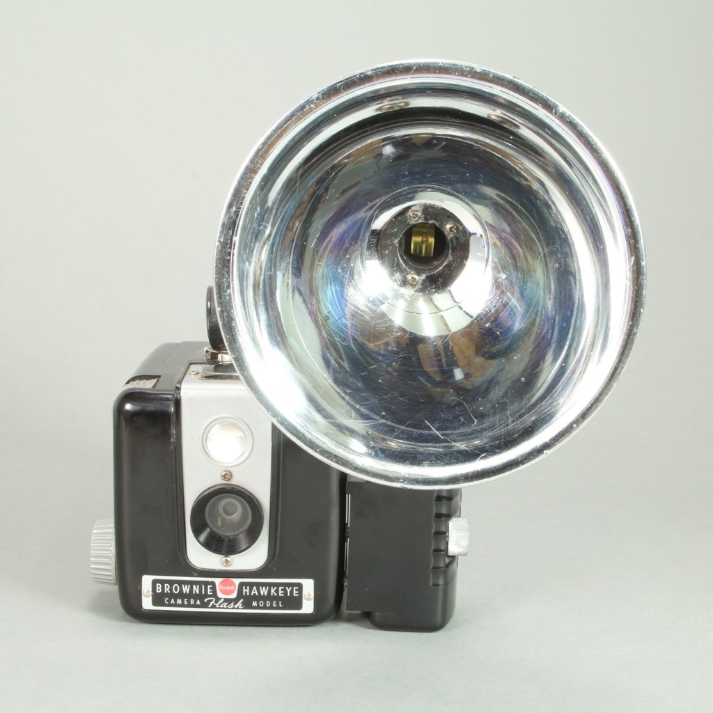 Used Kodak Brownie Hawkeye Flash Camera - Vintage Bakelite Box
