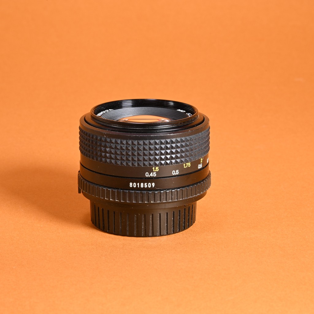 Minolta 50mm f/1.4 MD Lens – Fast Prime Lens for Minolta MD | Blue