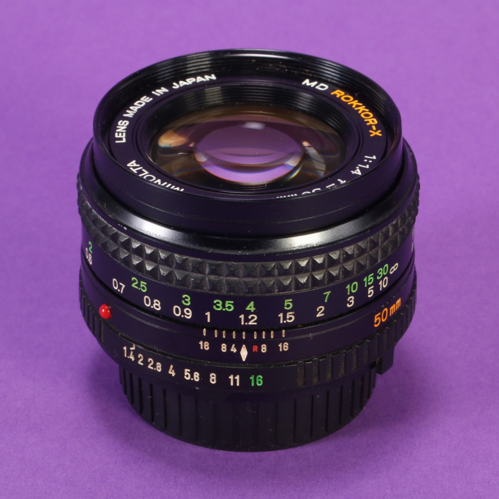 Used Minolta 50mm f1.4 Rokkor-X MD Lens - Excellent Fast Prime