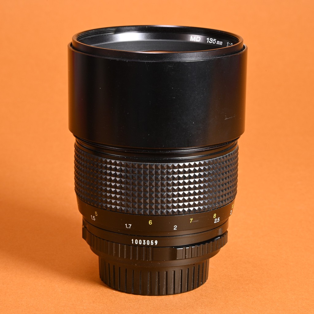 Minolta 135mm f/2 MD Telephoto Lens | Blue Moon Camera