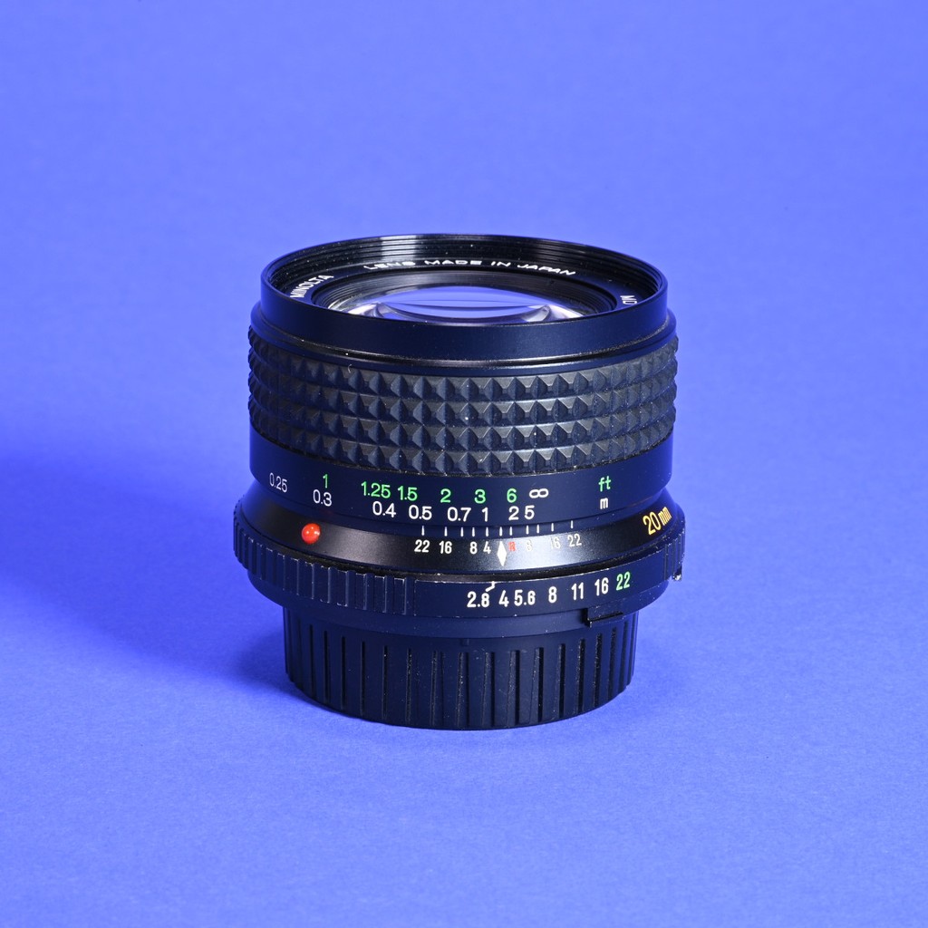 Minolta 20mm f2.8 W.Rokkor-X Lens | Vintage Prime Lens for MD