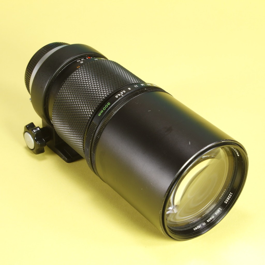 Used Olympus 300mm f4.5 F.Zuiko Auto-T OM Lens | Blue Moon Camera