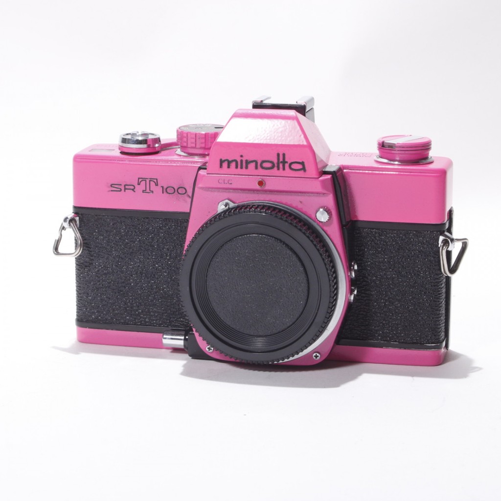 Minolta SRT 100 Camera - Refurbished (Re-coated Atomic Pink
