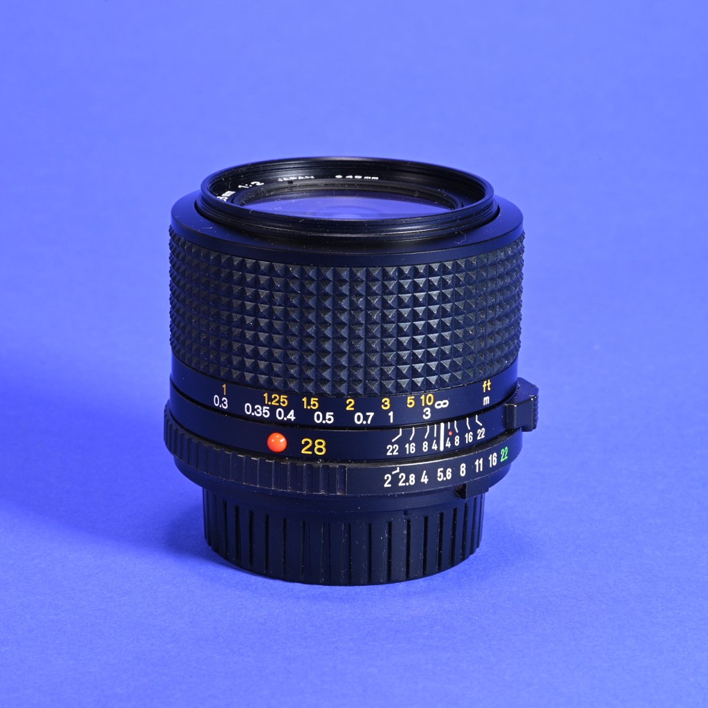 MINOLTA MD 28mm f/2 レンズ Minolta 28mm f2 Lens for MD - Rare Wide-Angle Manual Focus Lens