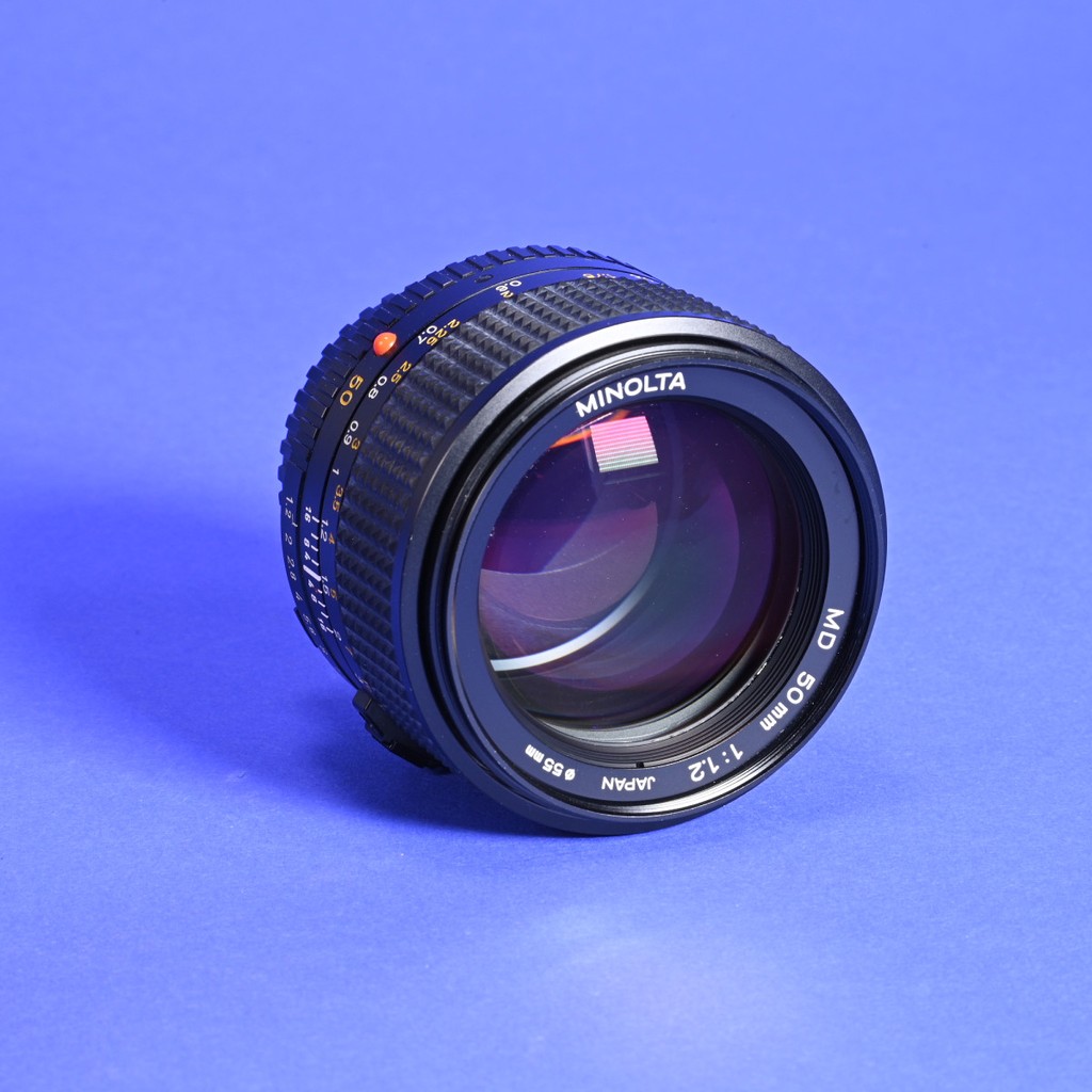 MINOLTA ミノルタ MD 50mm F1.2 Used Minolta 50mm f1.2 MD Lens for Minolta SLR Cameras | Blue Moon