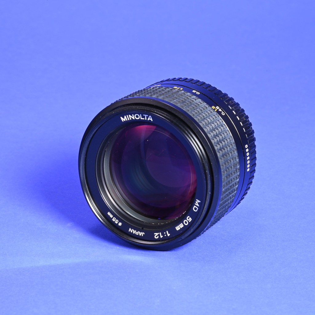 Used Minolta 50mm f1.2 MD Lens for Minolta SLR Cameras | Blue Moon