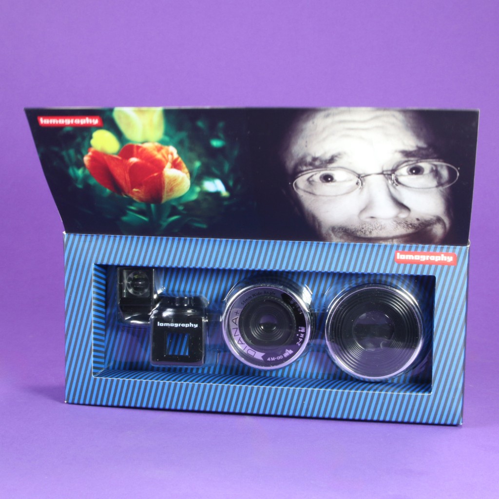 Lomography Diana F+ 55mm Wide Angle and Close Up Lens Set | Blue