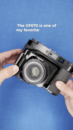 A Fujifilm GF670 Loaded with Harman Phoenix II