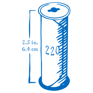 220 film is the extra long version of 120 film. This film is rolled around a spool - be sure to keep your roll wound tight to prevent light leaks!