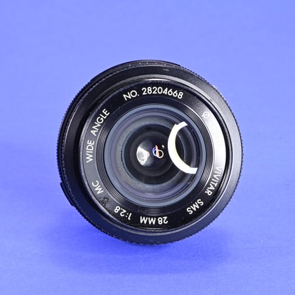 Used Olympus 24mm f2.8 H.Zuiko Auto-W Lens for OM Mount | Blue