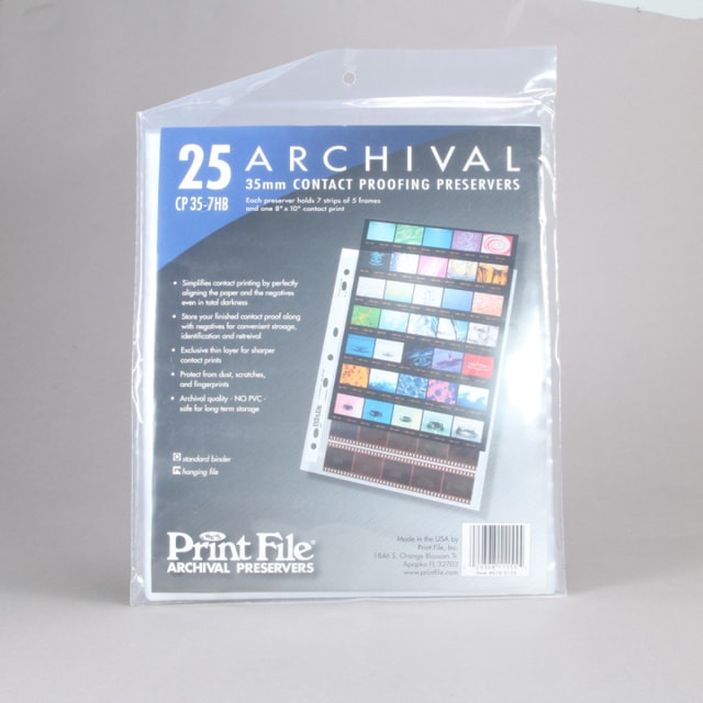 Print File CP 35-7HB 35mm Negative Preserver Pages - 25 sheets