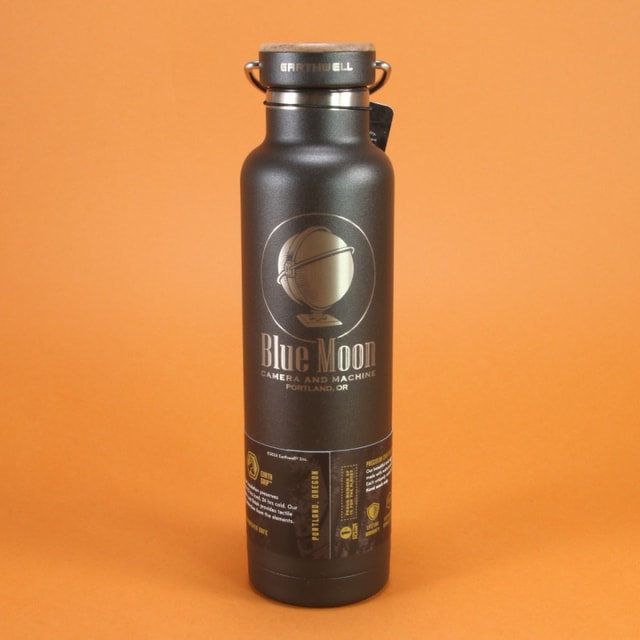 Blue Moon Camera Water Bottle with Engraved Walnut Lid - 2026 Edition