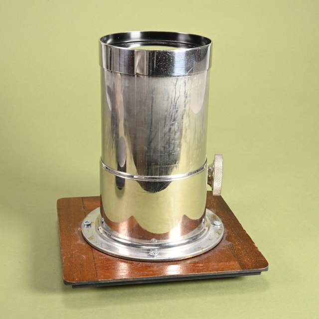 Unbranded Chrome Large Format Projector Lens on Deardorff Lens Board