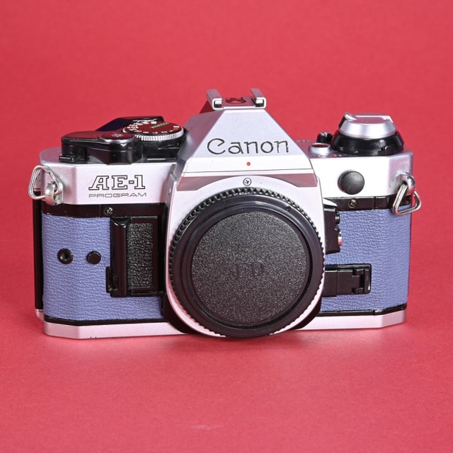 Canon AE-1 Program Camera - Refurbished (Blue Grey Painted Leather)