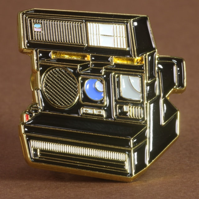 Polaroid 600 Instant Camera Enamel Pin - Black