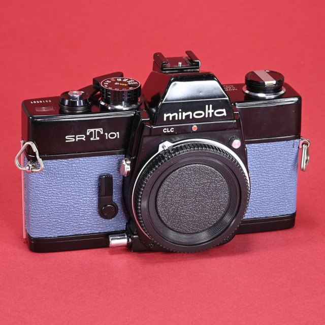 Minolta SRT 101 Camera - Refurbished (Painted Blue Grey Leather)
