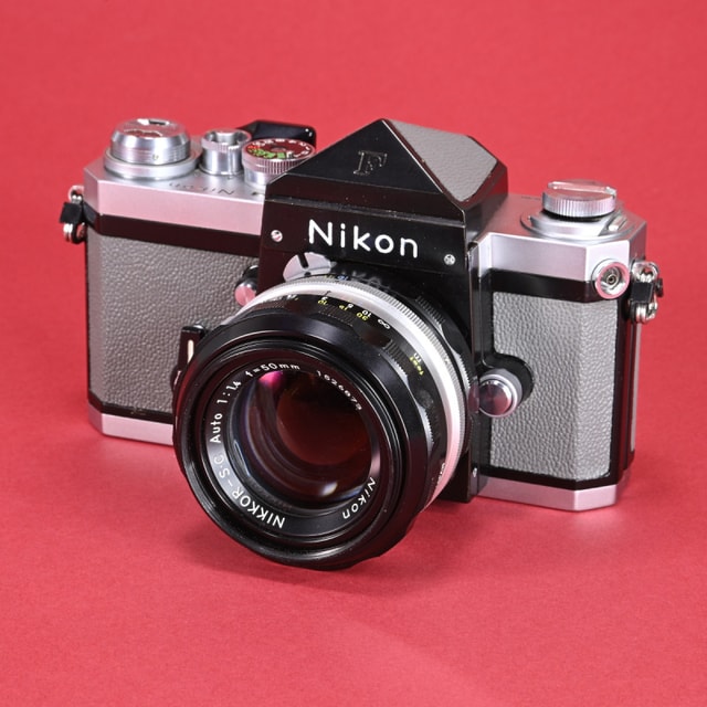 Nikon F Camera Kit with 50mm f1.4 Lens - Refurbished (Grey Painted Leather)