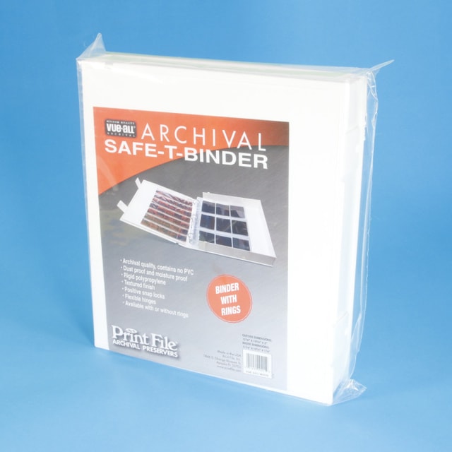 Print File Archival Safe-T-Binder with Rings - White
