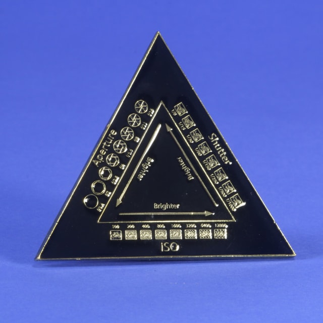 Exposure Triangle Enamel Pin - Black