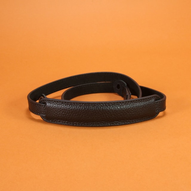 Ogden Banks Leather Neck Strap with Pad - Black