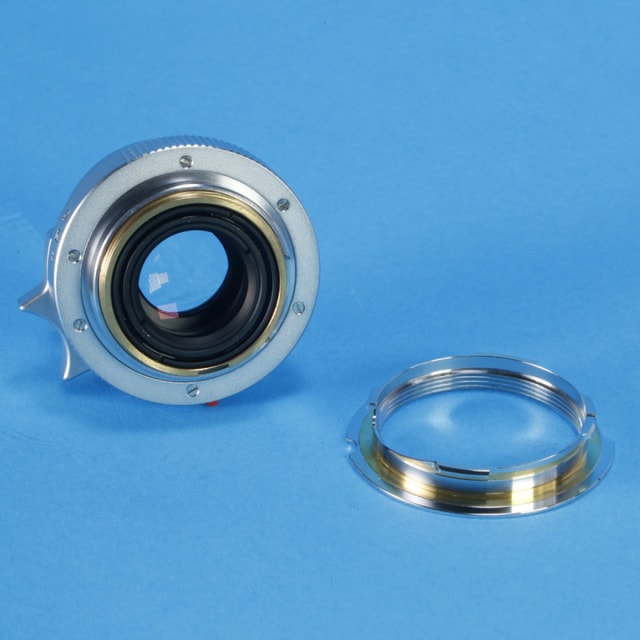 Light Lens Lab 50mm f2 ELCAN Lens for Leica M39 w/ M-Adapter - Chrome
