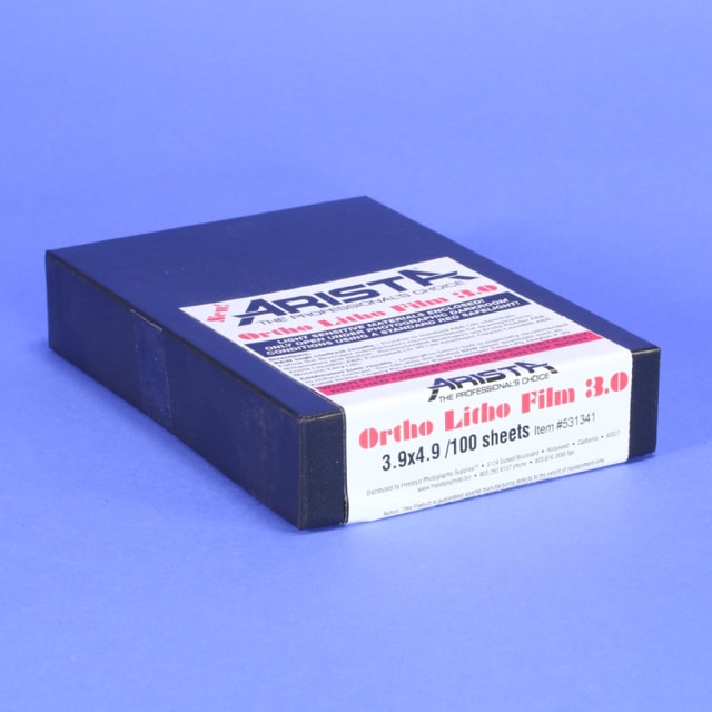 Arista Ortho Litho Film 3.0 - 3.9x4.9/100 Sheets - For 4x5 Holders
