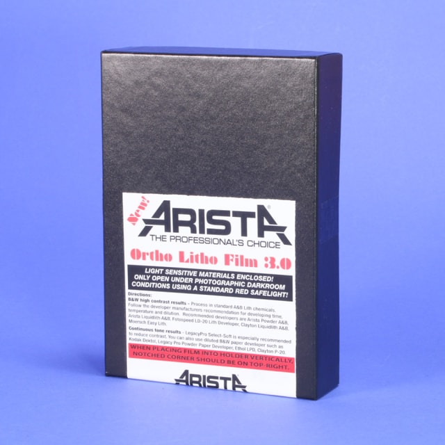 Arista Ortho Litho Film 3.0 - 3.9x4.9/100 Sheets - For 4x5 Holders