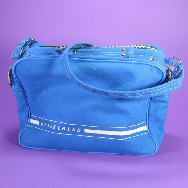 Hasselblad Vintage Blue Canvas Shoulder Bag