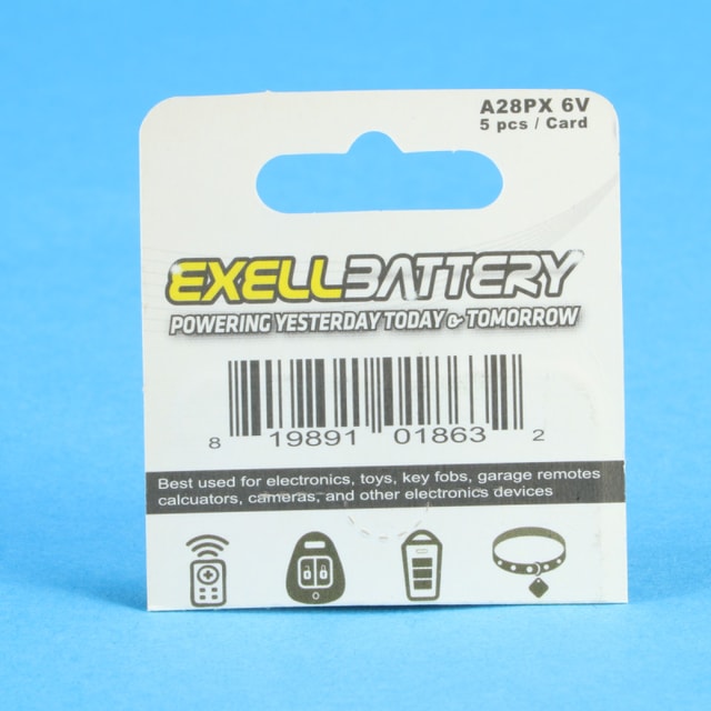 Exell 4LR44 A28PX 6V Alkaline Battery