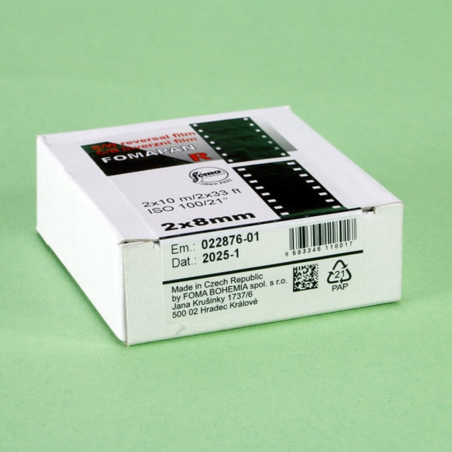 Fomapan R 100 Double 8mm Film - 10 meters