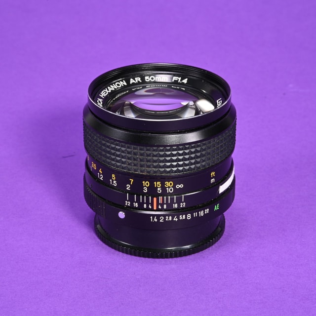 Konica 50mm f1.4 Hexanon AR Lens