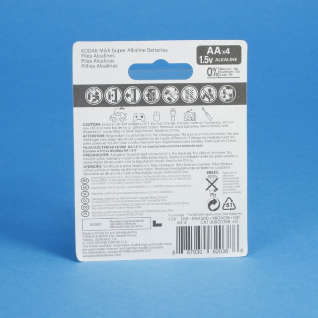 Kodak AA 1.5v battery - Four Pack