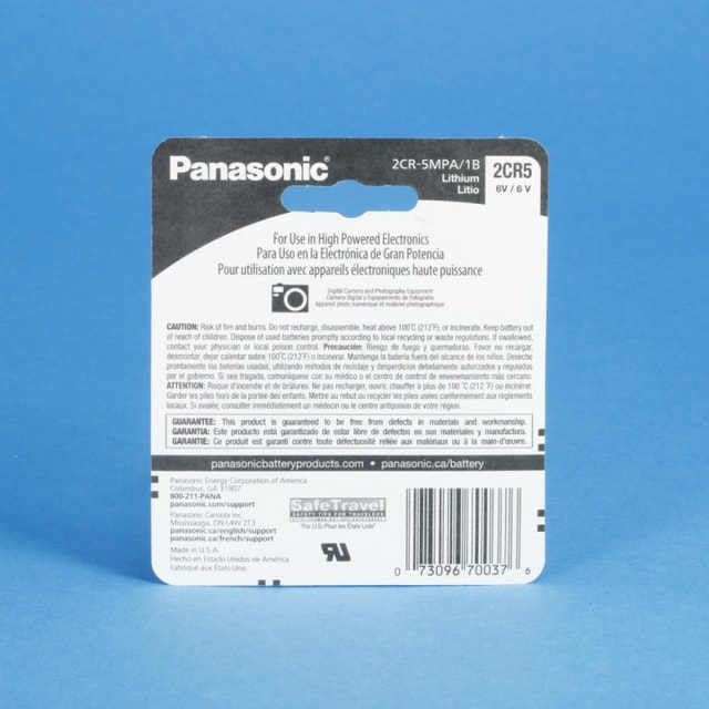 Panasonic 2CR5 6V Lithium Battery
