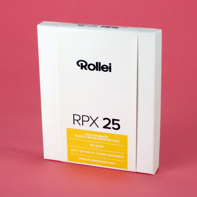 Rollei RPX 25 4x5 Film - 25 sheets