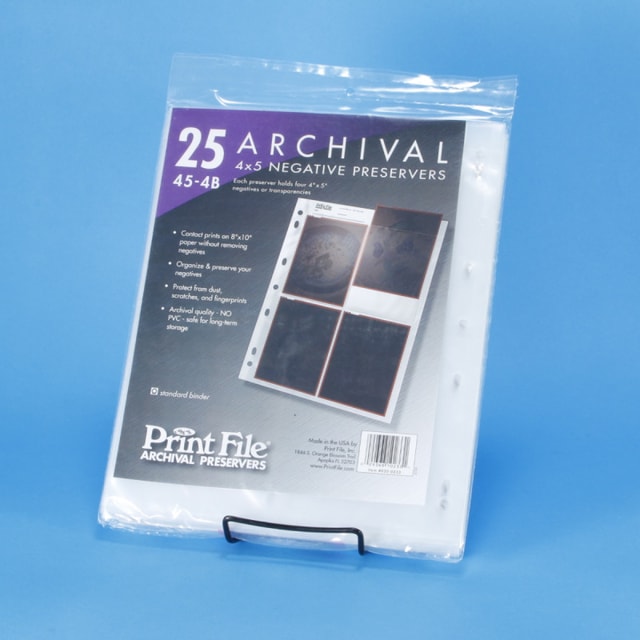 Print File 45-4B 4x5 Negative Preserver Pages - 25 sheets