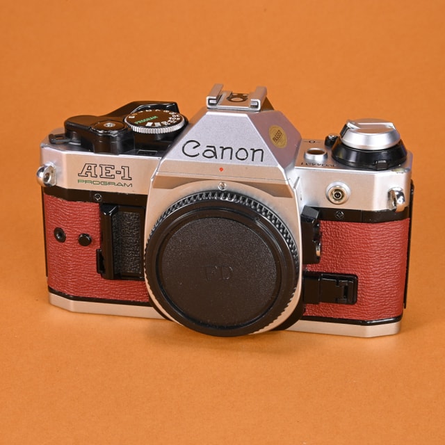 Canon AE-1 Program Camera - Refurbished (Red Painted Leather)