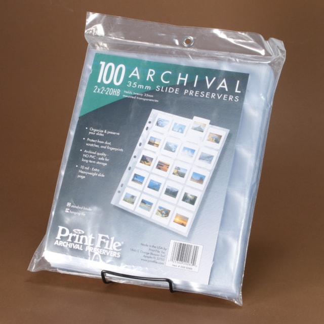 Print File 2x2-20HB 35mm Slide Preserver Pages - 100 sheets