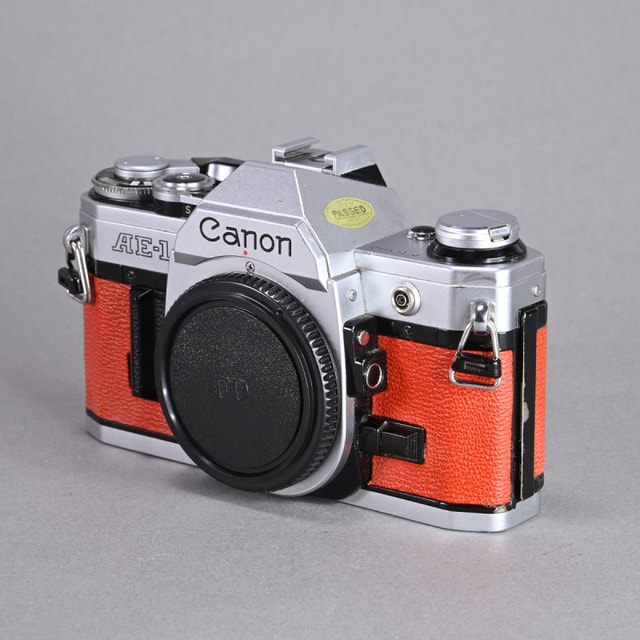 Canon AE-1 Camera - Refurbished - Custom Red Leather