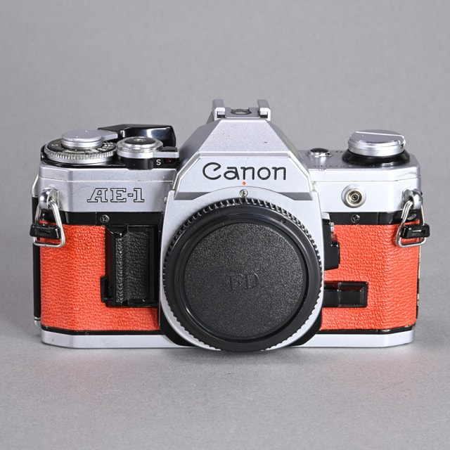 Canon AE-1 Camera - Refurbished - Custom Red Leather