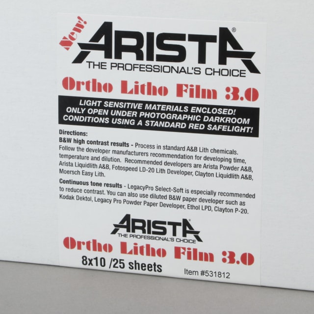 Arista Ortho Litho Film 3.0 - 8x10/25 Sheets