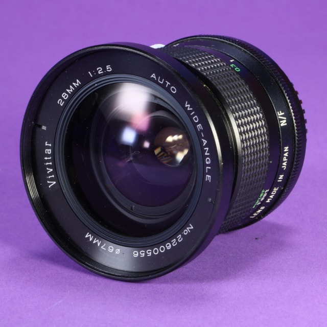 Vivitar 28mm f2.5 Auto Wide-Angle Lens for Nikon Non-AI