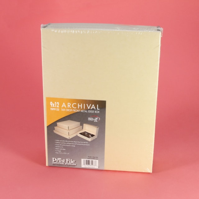 Print File Archival Tan Storage Box - 9x12