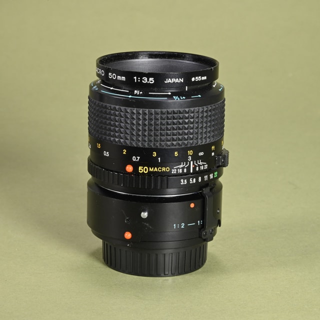 Minolta 50mm f3.5 Macro Lens for MD with Macro Extension Tube