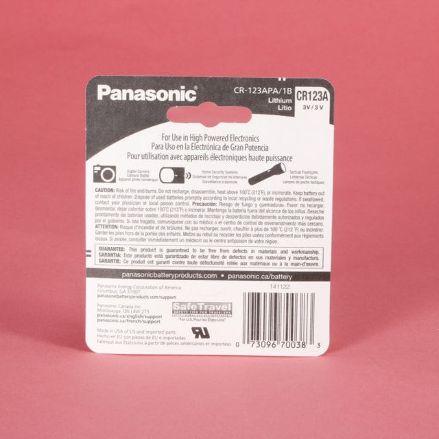 Panasonic CR123A - 3V Lithium Battery