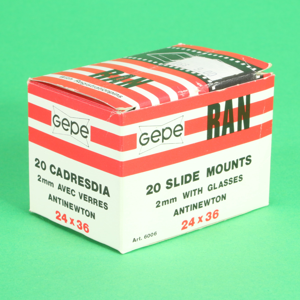 Gepe Camera Gepe Slide Mounts - 24x36mm with Glass | 20 Pieces | Blue Moon Camera