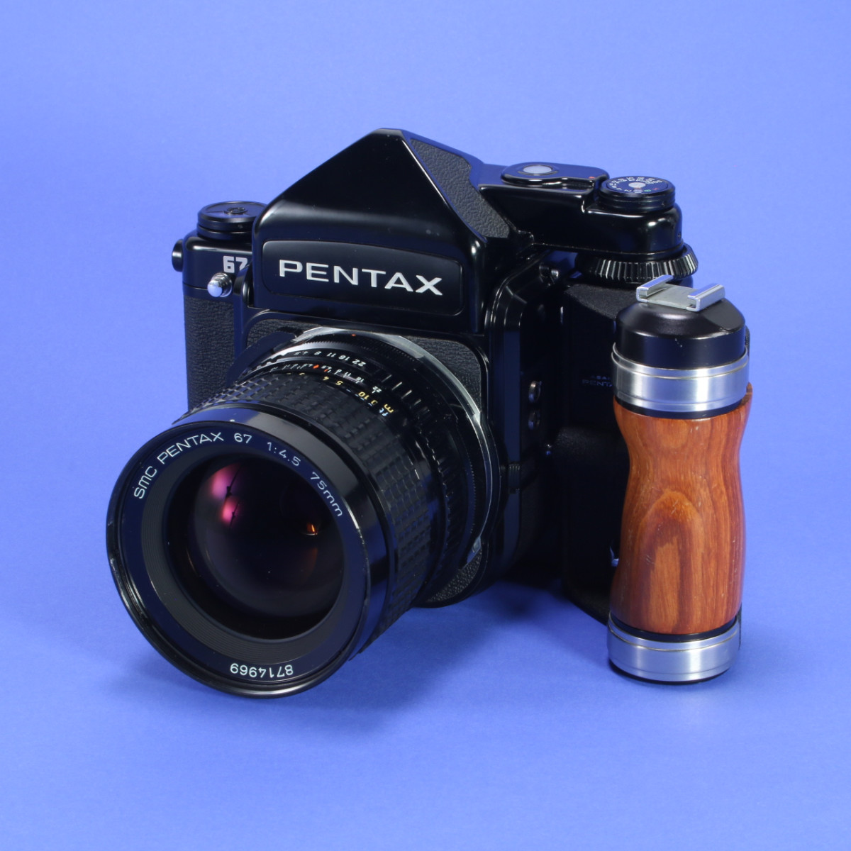 Used Pentax 67 Camera with Meter Prism - Medium Format SLR | Blue