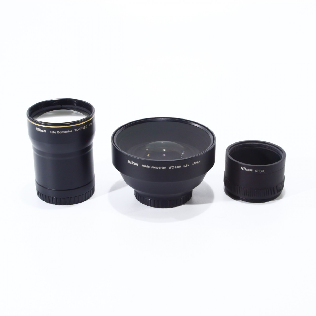 Nikon Wideangle Converter WC-E80 and Nikon Tele Converter TC-E15ED